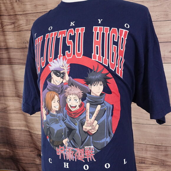 JUJUTSU KAISEN TOKYO HIGH SCHOOL CRUNCHY ROLL BLUE ANIME TSHIRT SZ 3XL - Picture 3 of 7